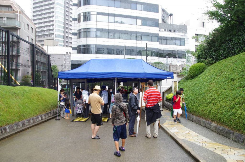 アメリカ大使館宿舎入口セキュリティー