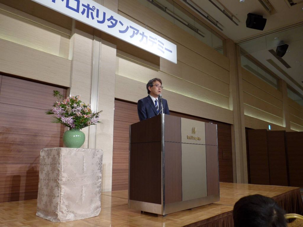 講演をする羽生善治三冠